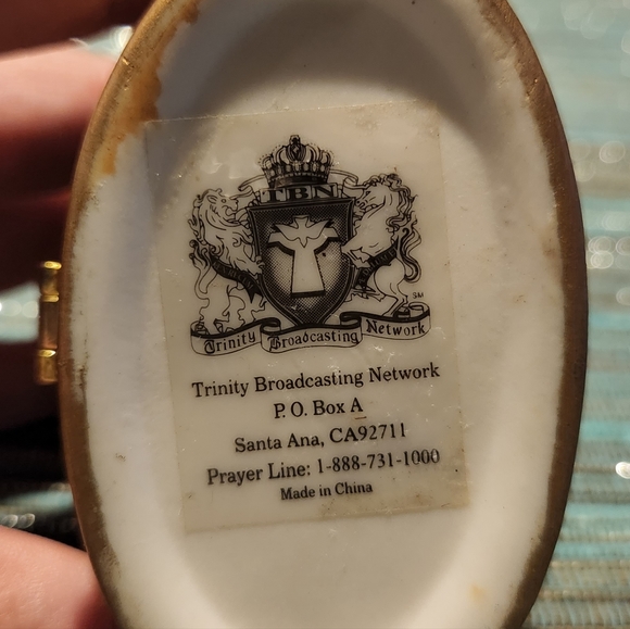 VINTAGE TRINITY BROADCASTING NETWORK TRINKET BOX MARY BABY JESUS MOTHER NATIVITY - Picture 4 of 4
